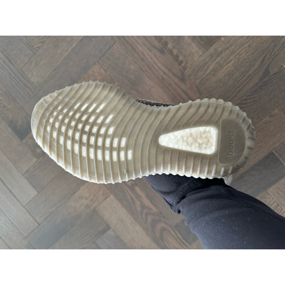 Men's Adidas Yeezy Boost 350 V2 Sneakers Size 6.5 Gray & Orange - Picture 5 of 8